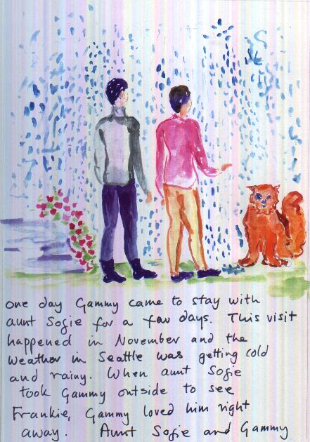 One day Gammy came to stay with Auntie Sofie for a few days.  This visit happened in November and the weather in Seattle was getting cold...